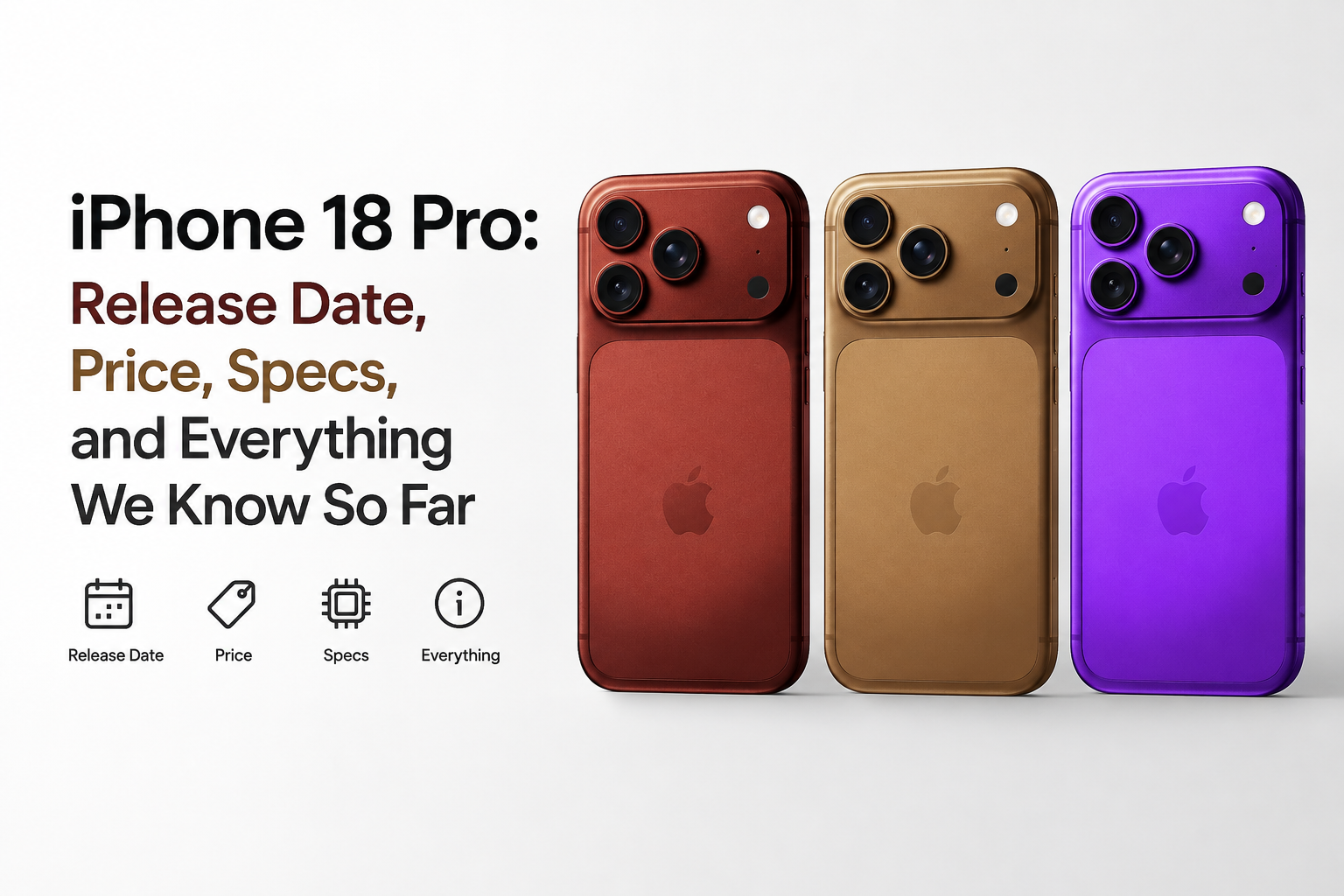 iPhone 18 Pro Release Date, Price, Specs, and Everything We Know So Far